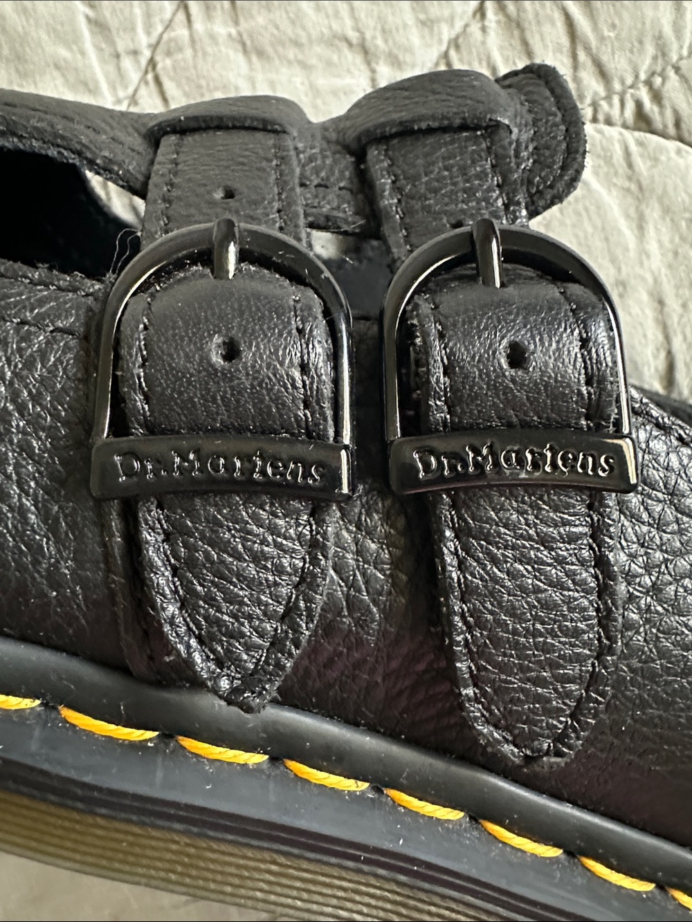 Dr. Martens size US 7 Black Double-Buckle Mary Jane Shoes for women, like new - Picture 9 of 10